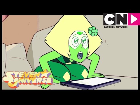 Peridot Discovers The Internet | Steven Universe | Too Short to Ride | Cartoon Network