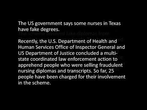 USDOJ: Fake Nurses Working in Texas