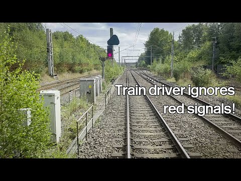 Train Driver ignores multiple red signals! Emergency Special Working Demonstration