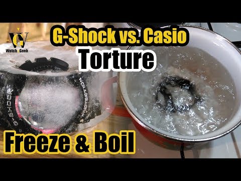 G Shock vs. Casio Torture test 1 - freezing and cooking