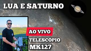 AO VIVO: Crateras da Lua e Saturno com Telescópio MK127