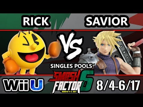 Smash Factor 6 Smash 4 - Rick (Pacman) vs. Savior (cloud) - Smash Wii U
