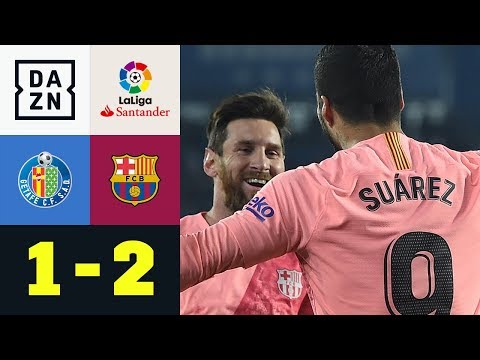 El Pistolero Luis Suarez per Super-Volley: Getafe - FC Barcelona 1:2 | LaLiga | DAZN Highlights
