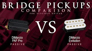 Video thumbnail for DiMarzio PAF PRO vs EVOLUTION - Passive Bridge Guitar Pickup Comparison Tone Demo by Mike Stamper