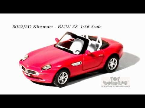 Инерционная металлическая машинка Kinsmart «BMW Z8» 1:36 / KT5022W в инд. коробке