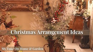 How To Make Extraordinary Christmas Silk Floral Arrangements!! // Decorating Ideas