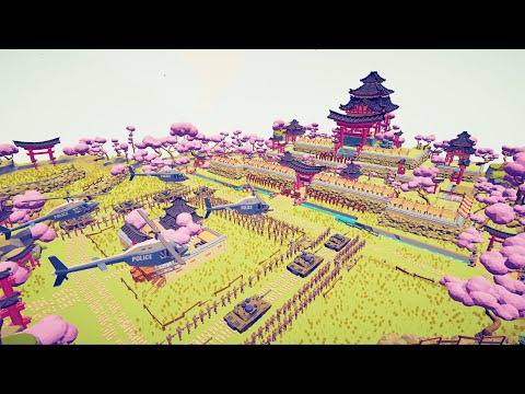 200x MODERN SOLDIERS SIEGE SAMURAI CASTLE - Totally Accurate Battle Simulator TABS