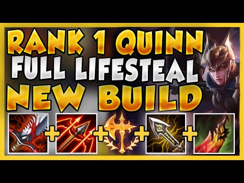 #1 QUINN *NEW* FULL-LIFESTEAL BUILD TO BECOME INVINCIBLE (TWO 1V4 QUADRA KILLS) - League of Legends
