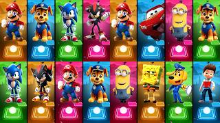 ULTIMATE MULTIVERSE BATTLE! Mario vs Sonic vs Paw Patrol vs Minions | Tiles Hop EDM Rush! 🚀