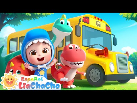 Las Ruedas del Bus (Versión Dinosaurio) | LiaChaCha en Español - Canciones Infantiles