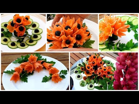 10 Super Salad decoration tutorial - 10 Easy Ideas Food Art