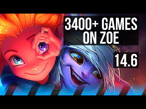 ZOE vs TRISTANA (MID) | 3400+ games, 6/1/3 | KR Grandmaster | 14.6