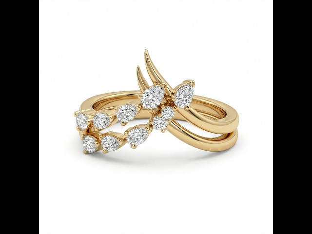 خاتم الماس ذهب روز جولد عيار18