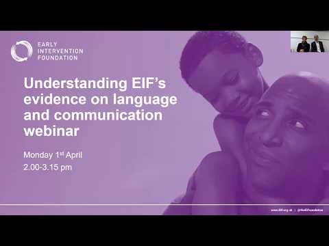 EIF webinar: Understanding the evidence on speech & language development