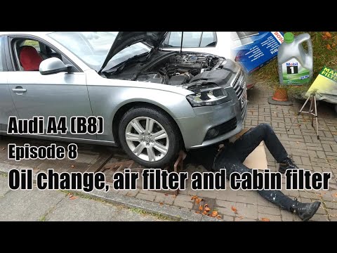 Audi A4 (B8) repairs. Episode 8. Oil and filter service.