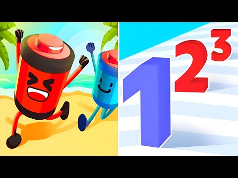 Number Master vs Battery Run vs Muscle Rush All Levels Gameplay