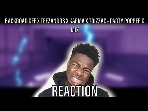 MAD LINK UP🔥 BackRoad Gee X Teezandos X Karma X Trizzac - Party Popper Mix (Music Video) [REACTION]