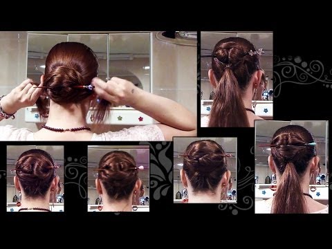 5 Ways to do a Chinese bun - long hair updo with hair stick