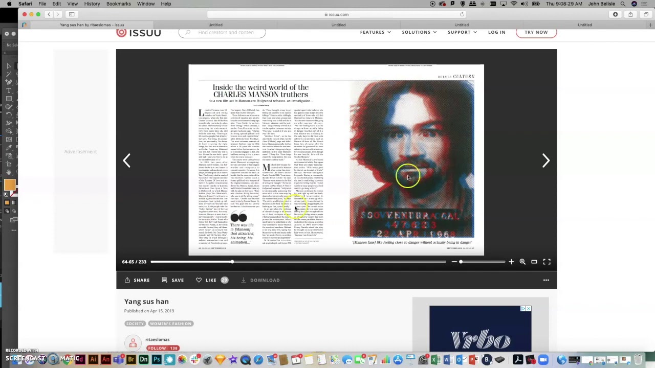 Editorial Design:  Review Magazines departments, sections