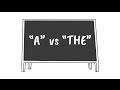 difference between A and THE
