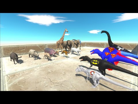 ANIMAL SPEED CHAMPIONS RACE DEFEAT SUPERHERO DINOSAUR TO GET WIN - Animal Revolt Battle Simulator