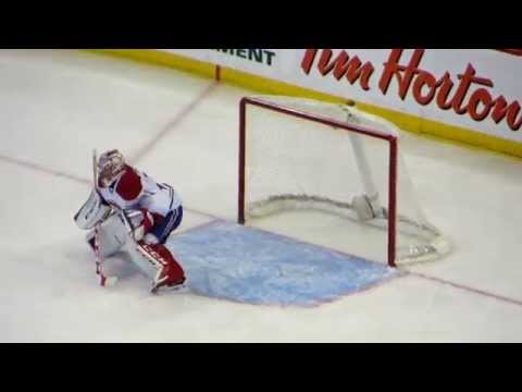 Carey Price in action during the Canadiens @ Senators hockey game