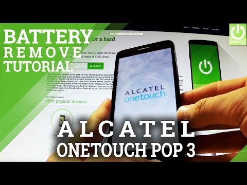 ALCATEL OneTouch Pop 3 - How Open Back Cover and Remove Battery