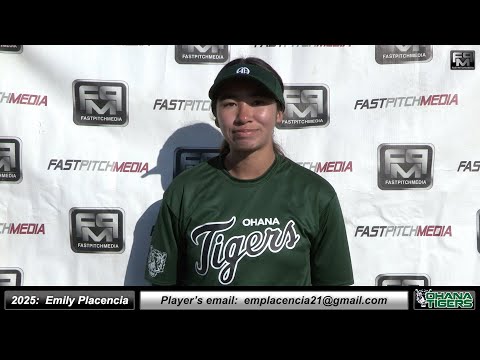 2025 Emily Placencia 4.167 GPA Catcher & Outfield Softball Recruiting Skills Video- Ohana Tigers