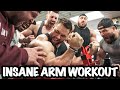PROS vs BROS ARM WORKOUT | BODYBUILDING POSING 101