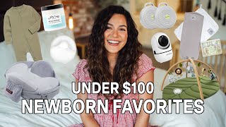 NEWBORN FAVORITES UNDER $100! 0-3 MONTH ESSENTIALS, MOST USED BABY ITEMS, REGISTRY MUST HAVES | 2025