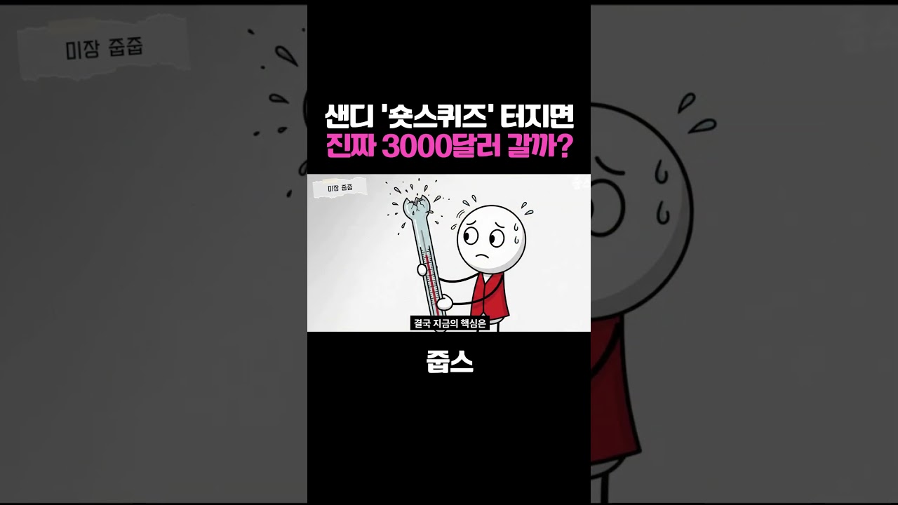 샌디 '숏스퀴즈' 터지면 진짜 3000달러 갈까?