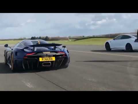 Tesla Model S vs Koenigsegg Regera 7197   !