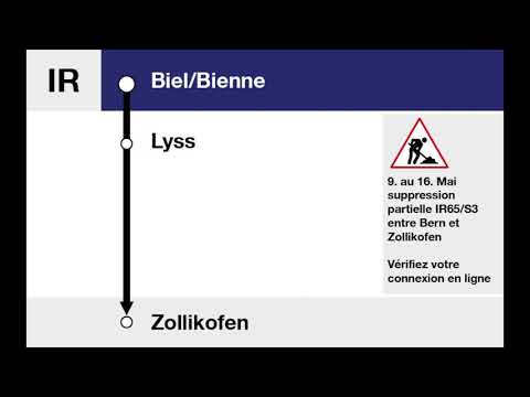 BLS Ansagen - IR65 Biel/Bienne – Lyss – Zollikofen