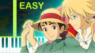 HOWL'S MOVING CASTLE THEME - EASY Piano Tutorial