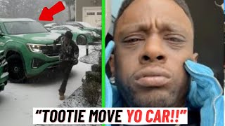 &#39;&#39;LEAVE MY F*****G HOUSE&#39;&#39; Boosie HEATED Tootie Blocking His Car In!!😡☃️
