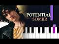 Sombr - Potential (Piano tutorial)