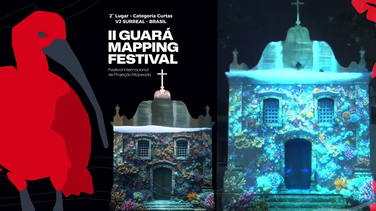 Projection mapping premiado no II Guará Mapping Festival
