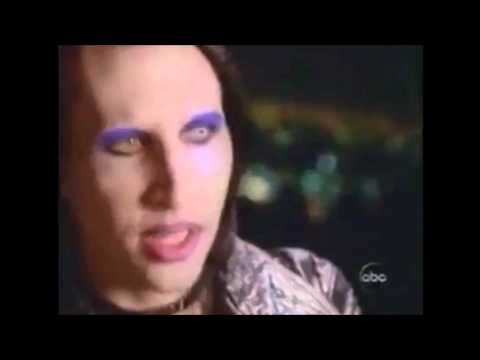 Marilyn Manson speaking about religion and ripping up  the Bible 1998