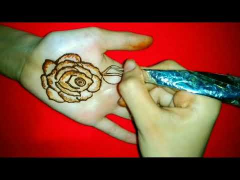 How to make Rose flower || Easy Rose flower ||#Mehndi