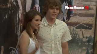 Emma Roberts and boyfriend Evan Peters arrive at The Lone Ranger World premiere
