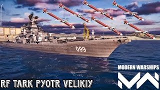 RF Tark Pyotr Velikiy with 6X Hyunmoo-3C missile  gameplay.#modernwarships #gameplay #navalcombat