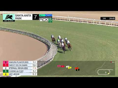 Hey Jessie wins Race 7 on Sunday, October 19 at Santa Anita Park