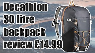 Decathlon 30l hiking wild camping backpack preview review