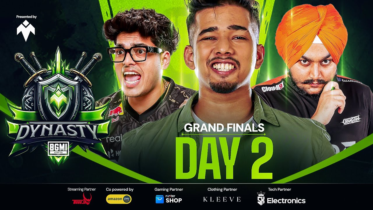1M DYNASTY | Grand Finals D2 | BGMI | Ft. GodLike, iQOOSouL, Wildfangs etc.