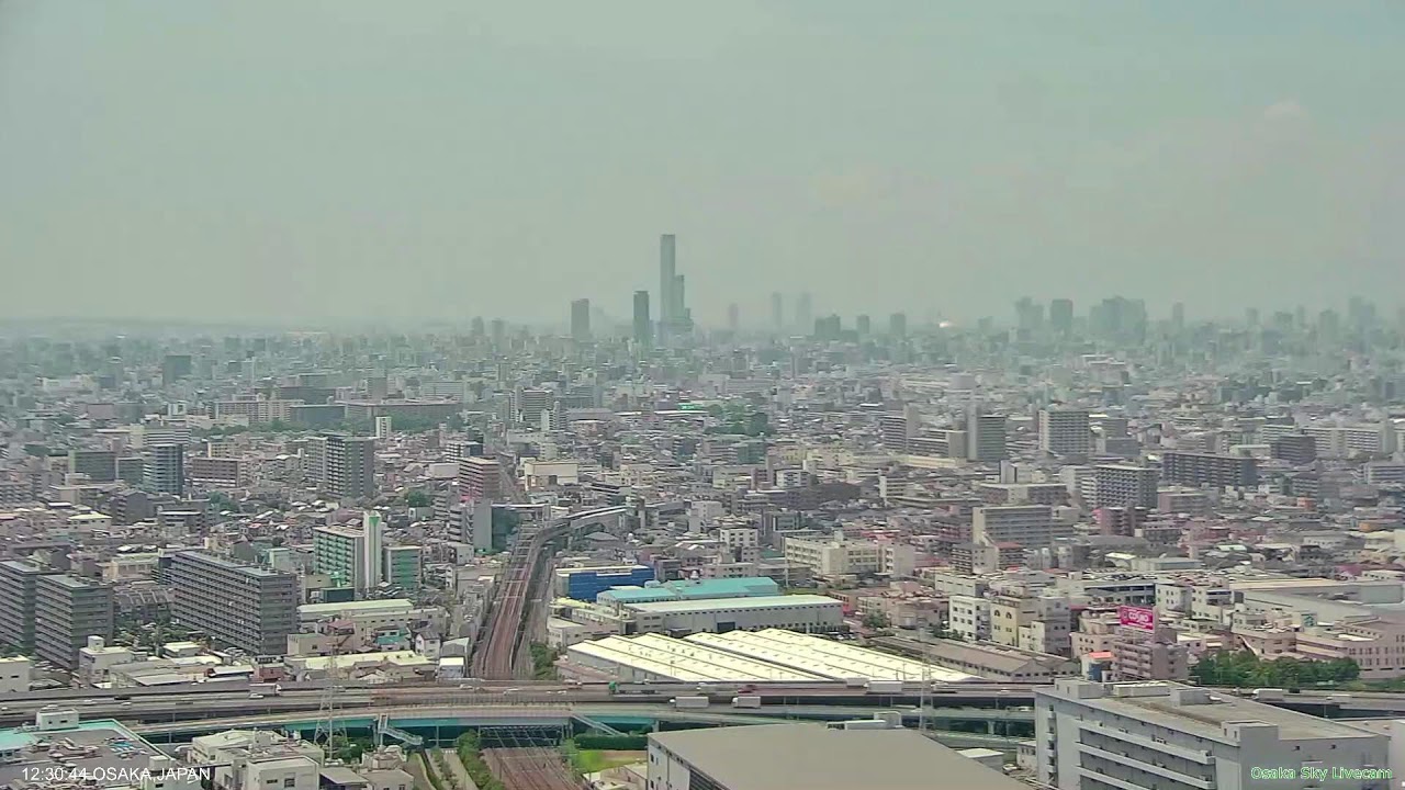 Live webcam view of Osaka Panning Skyline Camera