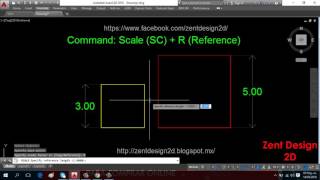 Command : SCALE Reference  AutoCAD 2016