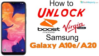How to Unlock Virgin Mobile & Boost Mobile Samsung Galaxy A10e & A20 - Use in USA & Worldwide