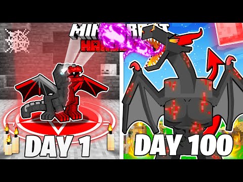 I Survived 100 Days as a DEMON DRAGON in HARDCORE Minecraft