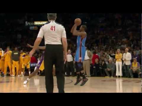 Kevin Durant 31 points (game winner) full highlights vs Lakers game 4 NBA Playoffs 2012.19.05
