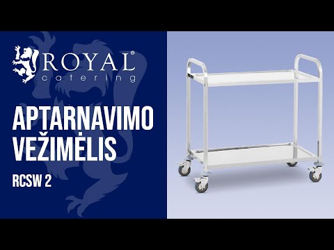 vaizdo įrašas - Aptarnavimo vežimėlis - 2 padėklai - iki 160 kg